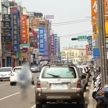 駅の方を見たところ