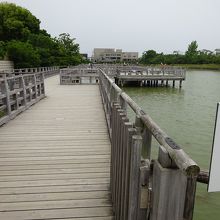 天満宮の参道から水上場所を渡りました