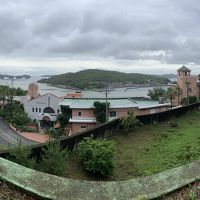 近くの宿泊施設からの全景