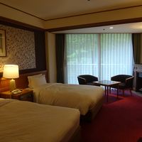 スタンダードツイン、一番下の階のお部屋です。