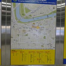 駅周辺地図。川のそばです。