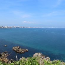 大森浜から湯の川への海岸線