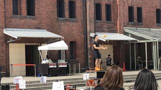 数か月ぶりの大道芸