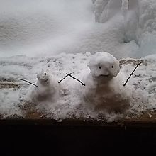 雪だるま作りました