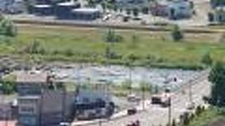 願望岩からの湧別川！