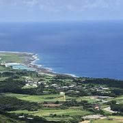 久米島の最高地点で３６０度の展望