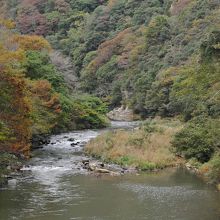 渓谷が狭まった場所だ
