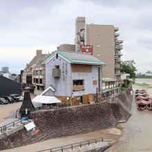 橋からの眺め。お天気が良ければ清流長良川。