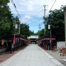 駐車場は北側だが、南からの参道を入ったすぐ左側に鎮座。