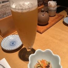 ビールは白穂乃香をいただきました。