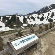 室堂から剣岳に登る途中に寄りました。みくりが池から雷鳥沢に向かう途中にあって、開けた場所でした。ベンチがあって、休憩等で使いました。