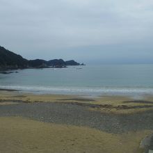 クローズされた田井ノ浜海水浴場
