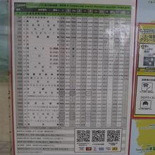 「やんばる急行バス」の停留所案内と時刻表です。