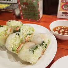 ボリューミーな生春巻き