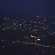 夕闇の鹿島港上空