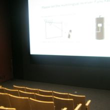 国立アイヌ民族博物館シアター内の様子（映像は撮影禁止）