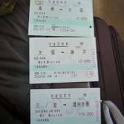 ＪＲ高槻駅→ＪＲ播州赤穂駅までの乗車券を安く買えました