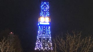 ライトアップもきれいでした。