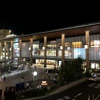 ホテル入り口からの景色・長野駅直結