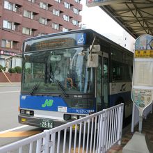 円山公園駅のバスターミナルで