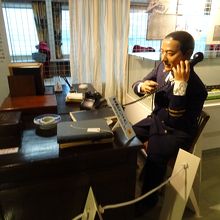 乗務員の模型もありました。