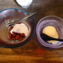 本日はこの２種類のデザート！