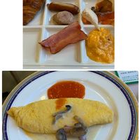 朝食ブッフェはオムレツを焼いて貰いました。