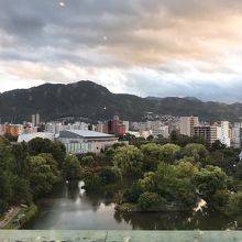 店内から見た景色