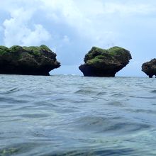 大岩より外海は波・風ともにあります。