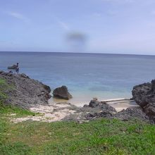 外若浜到着です。 やはり砂浜はこれだけです。
