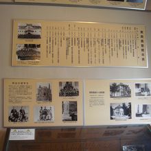 外人教師の家族写真などの展示