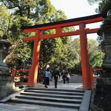 参道が始まる感じだ