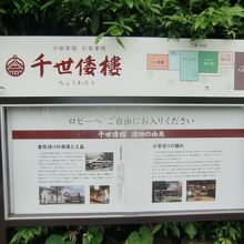 千世倭楼の案内掲示