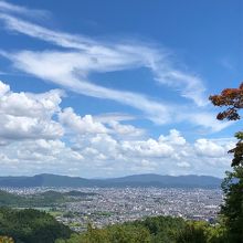 展望台から見た京都の街並み