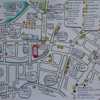 金沢東急ホテル近くの手書きの案内図.