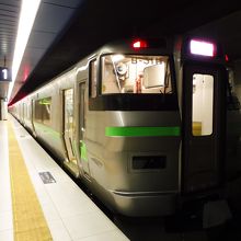 このカピパラみたいなお顔の快速エアポート車両