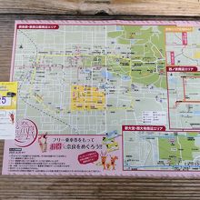 奈良公園・西の京 世界遺産 １-Day Passと路線図