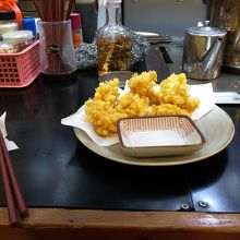 トウモロコシの天ぷら。