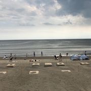 レジャースポットが集まる西浜