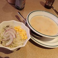 サラダとスープ