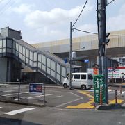 高架にある駅