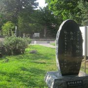 こちらは新しく設置された札幌の啄木の歌碑です