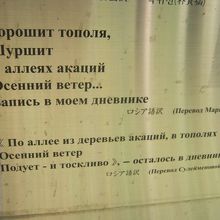 解説板のロシア語訳部分の様子