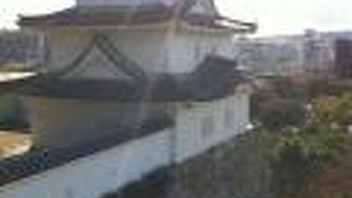 櫓が残るのみですが　駅のホームからも見えます。