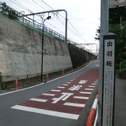 JRの線路沿いの小さな坂です