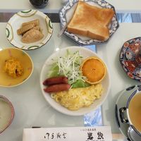 手作り感あふれる朝食