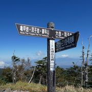 ２峰にわかれる。景観はすばらしい。