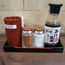 ”かけ醤油”という表記、初めて見ました