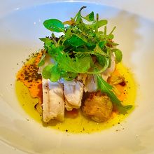 鶏胸肉のローストと獅子唐