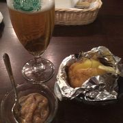 地ビールと地元野菜